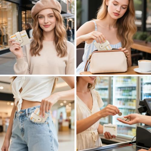 Image of Small Wallets for Women Slim Minimalist Bifold Credit Card Holder