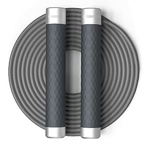 PROIRON Weighted Jump Rope 1LB, Skipping Rope with Non-slip Handle, Extra Thick 7mm Heavy Jump Ropes Adult for Women Men, for Exercise, Boxing, Fitness (Adjustable Speed Rope 3M Long)