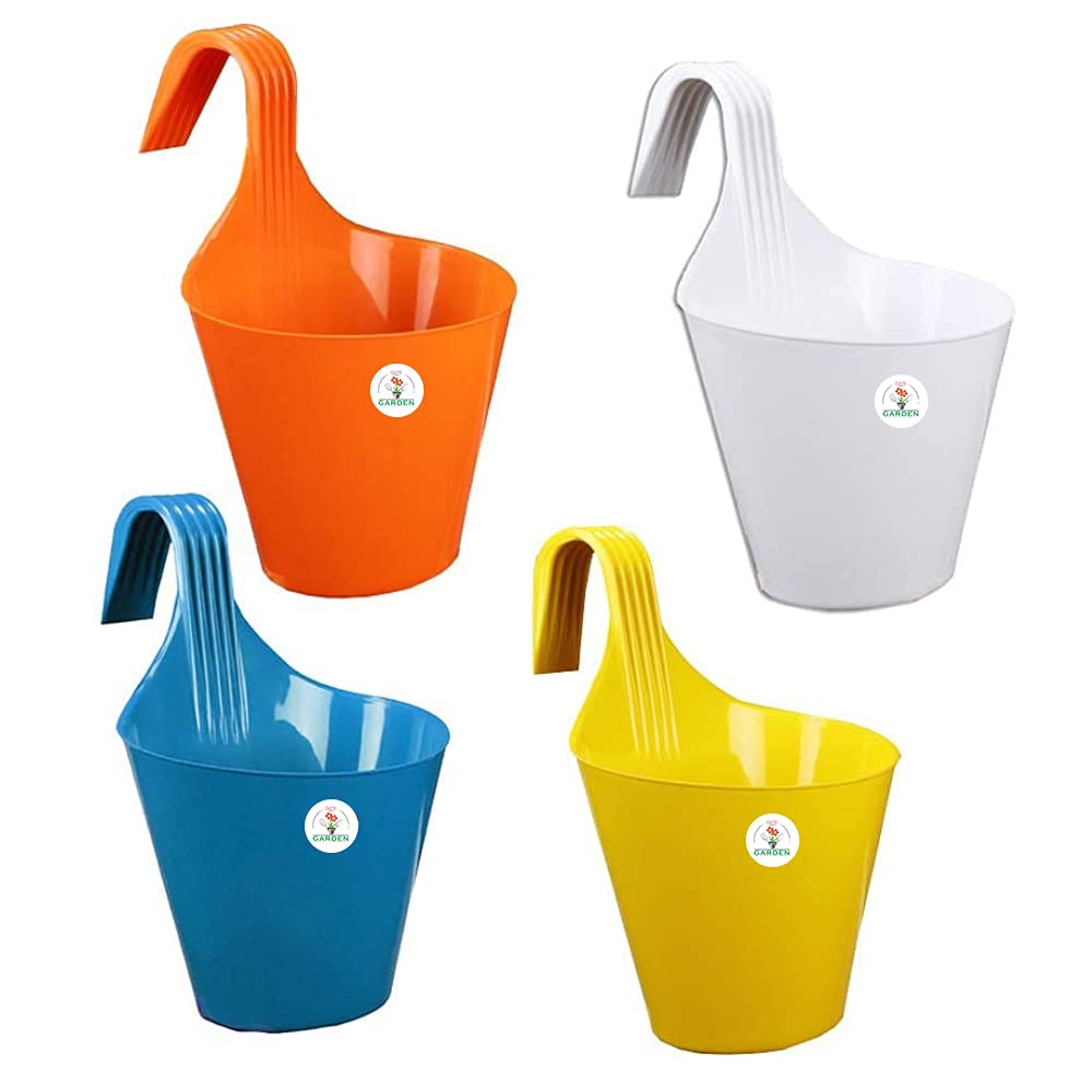 Kraft Seeds by 10 CLUB Hanging Planters for Home & Balcony Garden (4 Pc, 8 In, Multicolor) | Hanging Pots for Home Plants | Hanging Planter (B09CNGDWRQ) Amazon Price History, Amazon Price Tracker