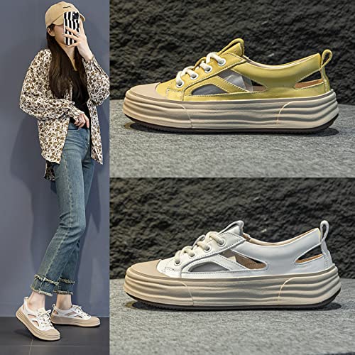 Micoklinlin Sandals for Women Genuine Leather Hiking Athletic Sandals Breathable Skeleton Sneakers For Beach Summer Outdoor3