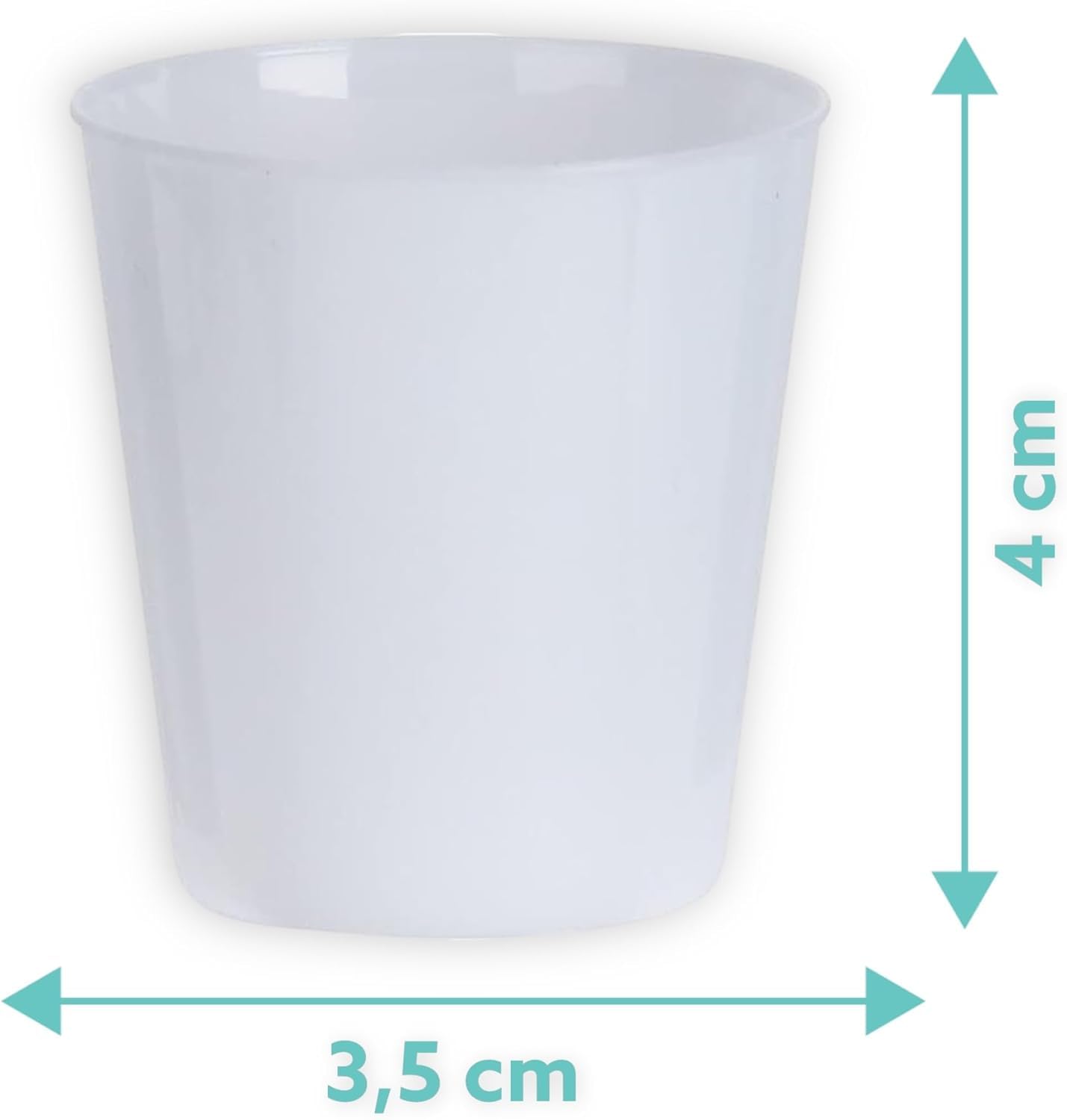 MIJOMA Vasos de chupito irrompibles de plástico resistentes, vasos de chupito Jello Shots, postres, fiestas, bodas, cumpleaños, aptos para lavavajillas, reutilizables, 29 ml (blanco, 640 unidades)