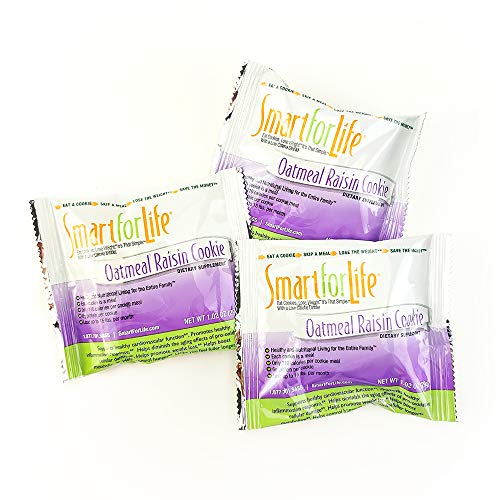 Smart For Life Oatmeal Raisin Protein Cookies - High Protein Cookie Diet - 12 Count - Meal Replacement - On-The-Go Snack - Low Sugar Low Calories Super High Fiber Cookies - Protein Snack #TOP1