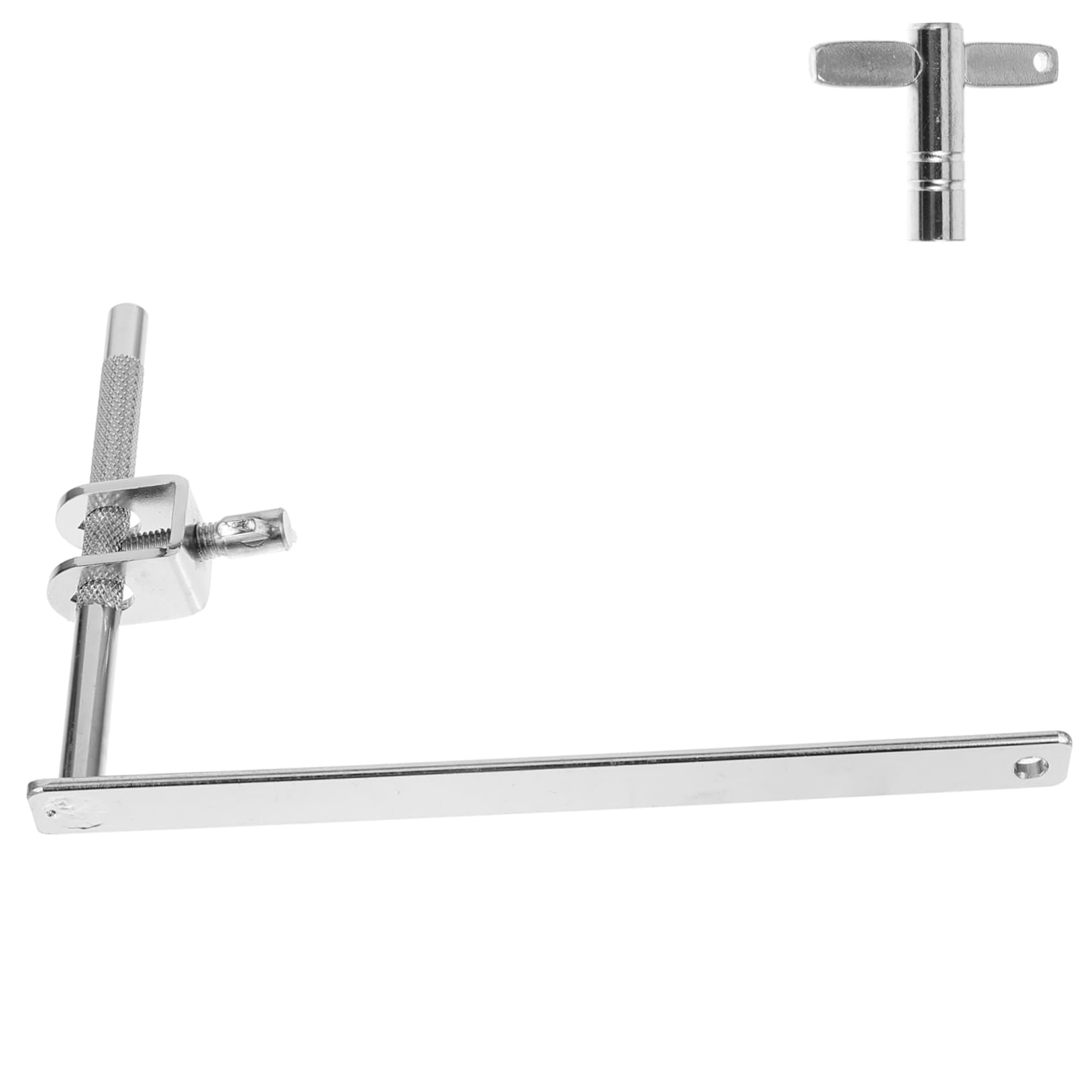 Sosoport Extension Bracket and Clamp Set for Snare Drum Cowbell Mount Clip Easy Install Drum Kit Accessory