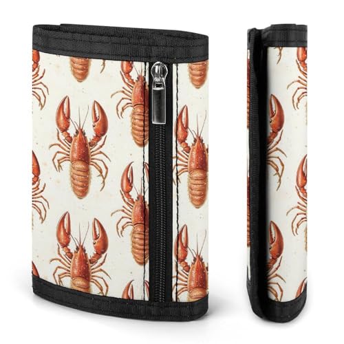 Realistic Lobster A Print Wallet for Men, 8 Credit Card Holder Slim Minimalist Front Pocket Small Mens Bifold Wallets2