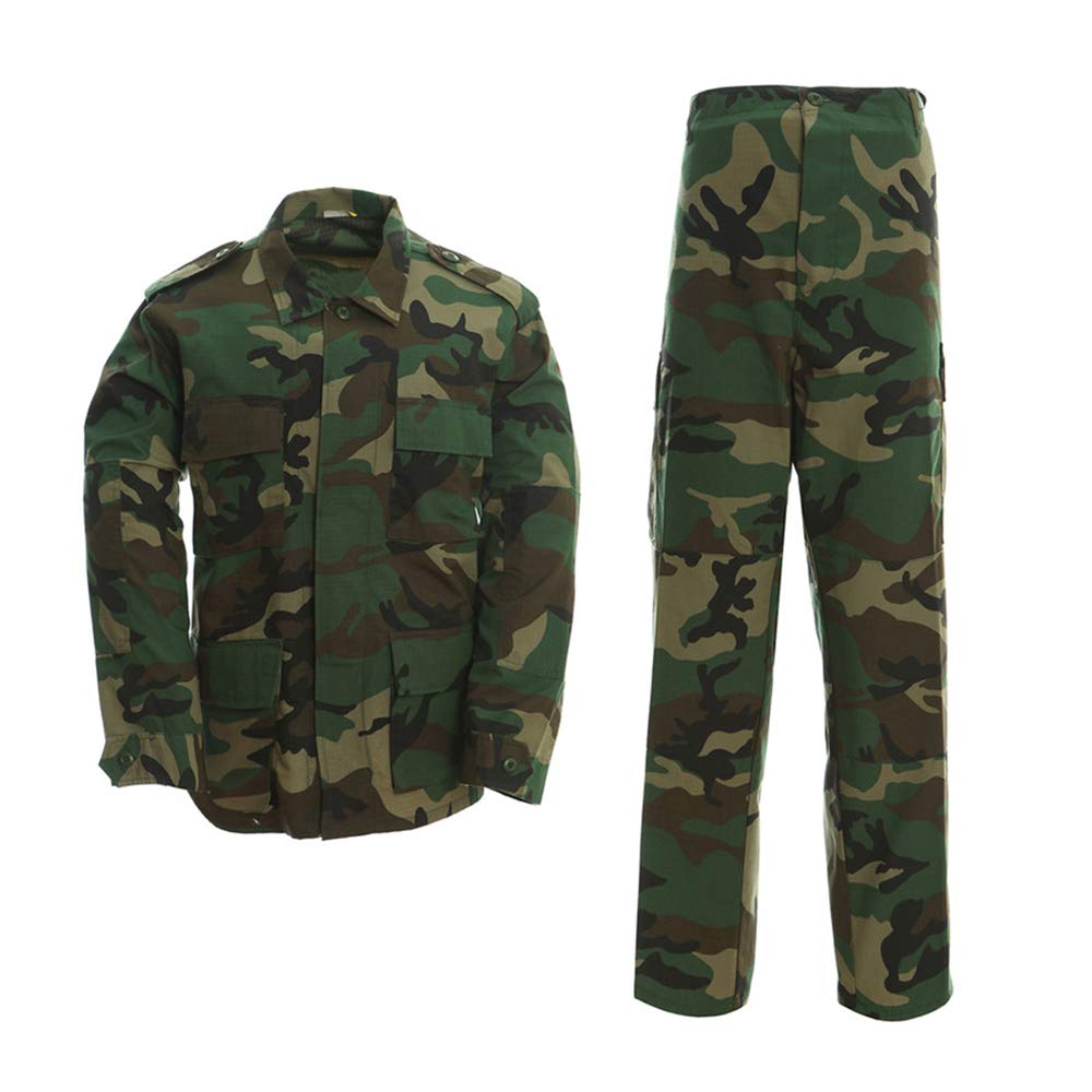 Men's Tactical Suit Camouflage Combat Jacket & Trousers Set Airsoft Clothing Military Jacket Uniform War Game Army Military Paintball BDU Hunting Shooting Camo Gear
