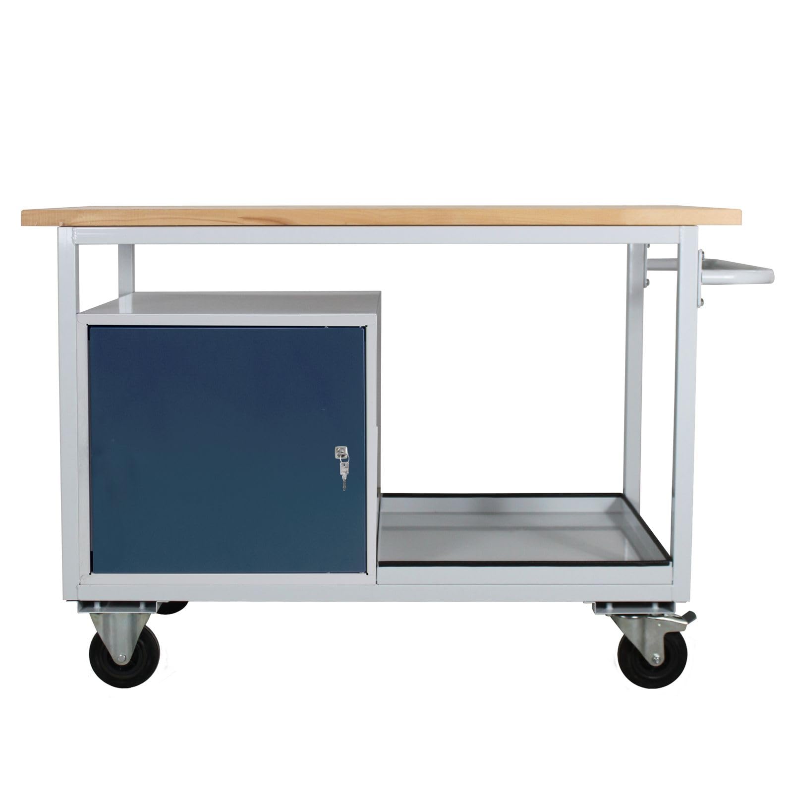 ADB Tischwagen Etagenwagen Eko 1 Tür L1300xB600xH850mm RAL7035/7016 bis 300 kg belastbar fahrbar mit Rollen Transportwagen Materialwagen hergestellt in der EU
