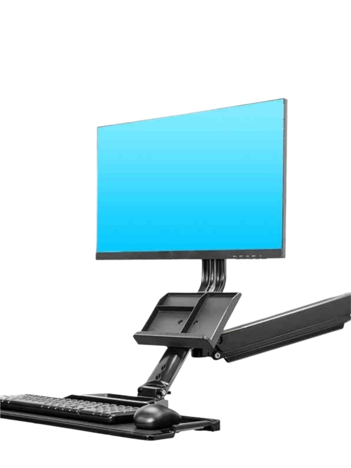 YLUPVT Monitor stand wall mount keyboard tray stand industrial general equipment keyboard stand MB32(White MB32)