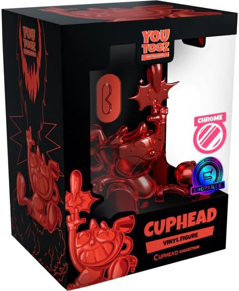Miniatura 1 de Youtooz x Shopville Cuphead Collection - Figura de vinilo de colección limitada de cromo rojo Cuphead - 500 Made only