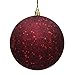 Vickerman 485095-6 Burgundy Sequin Ball Christmas Christmas Tree Ornament (4 pack) (N591565DQ)