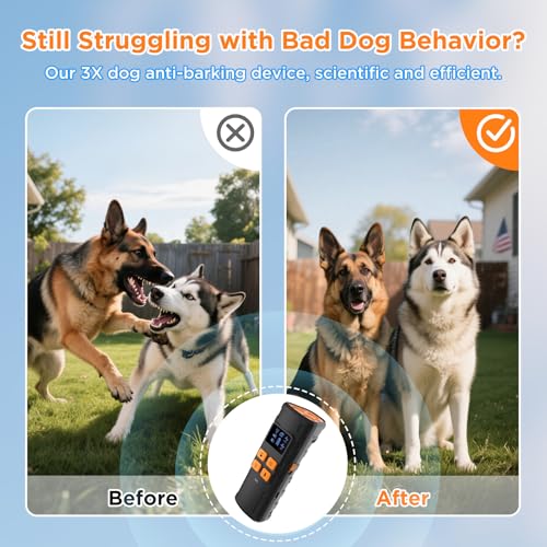 Rodkedc Dogs Bark Deterrent Device, 3X Ultrasonic Anti Barking Device for Dogs, 2600 mAh Rechargeable Barkshield for Dog, 4 Adjustable Modes, Safe for Dog and Humans, Anti Bark Tool - Thumbnail 5