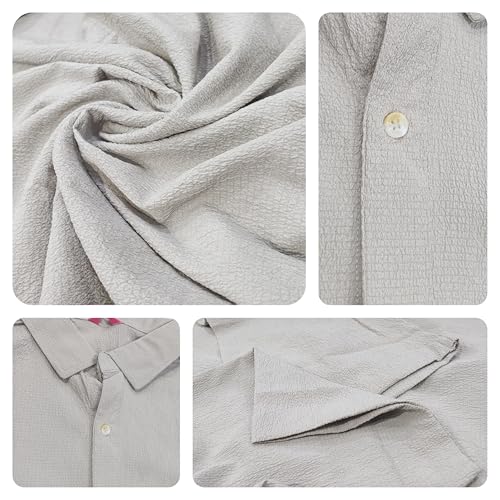 Image of GRECIILOOKS Shirt for Man | Classic Summer Shirt for Man | Men's Regular Fit Soft Cotton Blend Casual Shirts with Button Closure