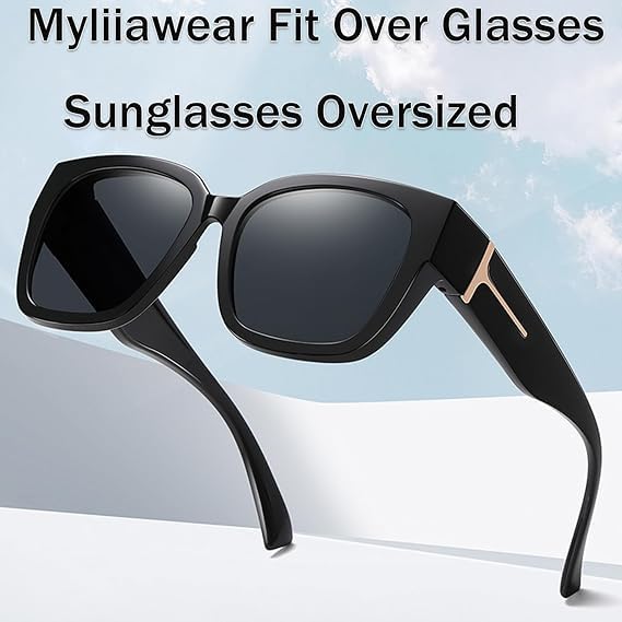 Myliia Eyewear, Myliia Fit Overs, Fit over Sunglasses, Sunglasses over Glasses Women, Trendy Square Oversized Frame2