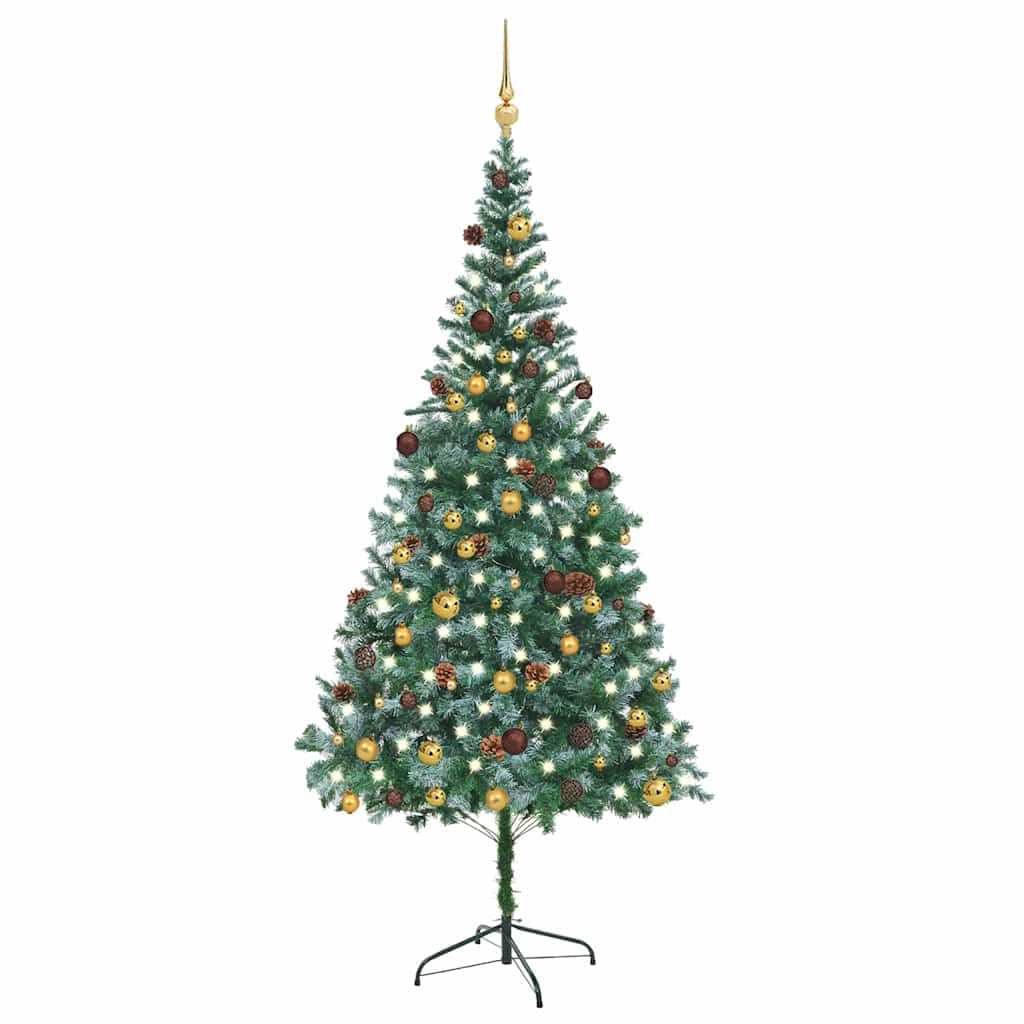 Árbol de Navidad Helado de 210 cm que soluciona el montaje enredado de luces y adornos