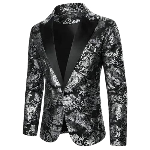 Blazer jacquard rouge et noir pour homme de style smoking élégant