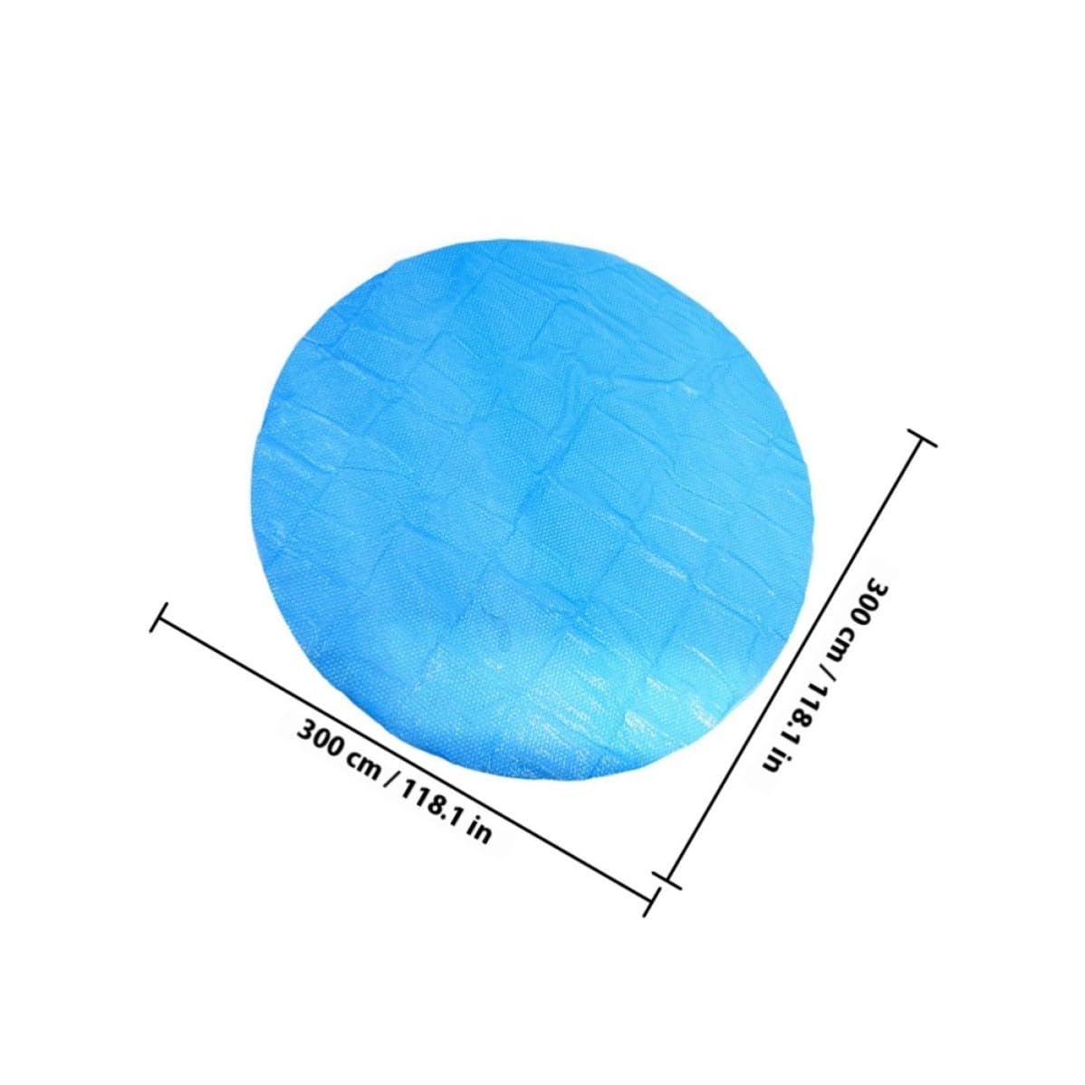 Happyyami Couverture de Piscine Ronde en PE pour Spa Gonflable et Piscine Enterrée, Protection Thermique et Prévention des Débris, pour L'