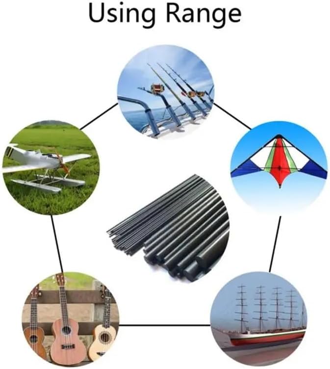 10pcs~1pcs Solid Carbon Fiber Rod 18mm 14mm 12mm 8mm 3mm Reinforcement Rod High Strength Light Weight For DIY Length 250mm 500mm(10x250mm 1pcs)