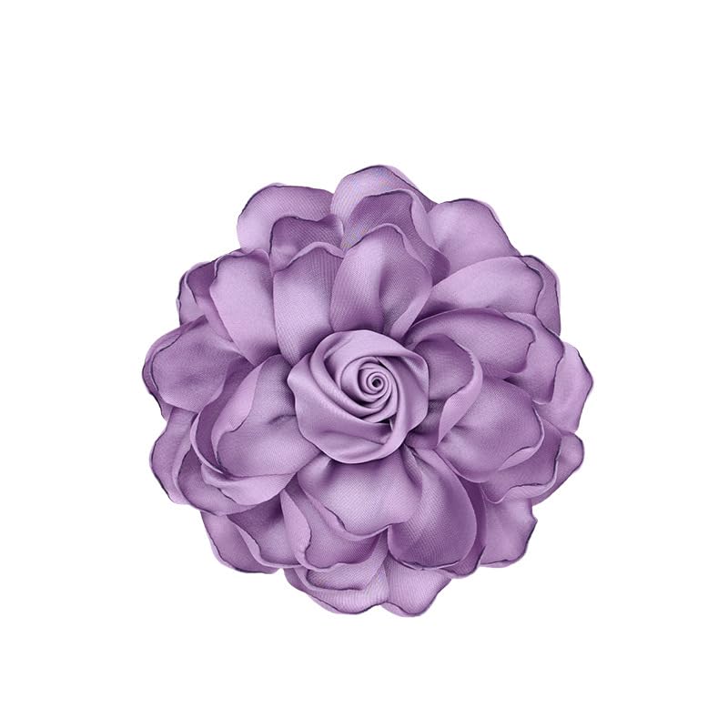 Image of Rose Brooch and Pin for Women Elegant Delicate Flower Pin Shawl Clip Duck Beak Clip for Women's Dress Banquet Party Jewelry Gift