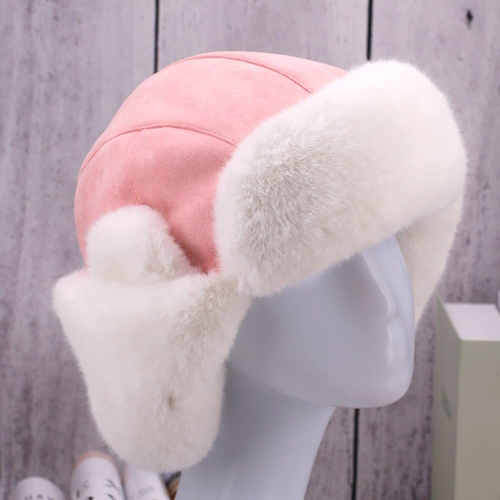 Berretto Invernale da Aviatore,Cappello Russo con Pelliccia Sintetica,Adulti e Bambini,Uomo Donna Berretto con Paraorecchie