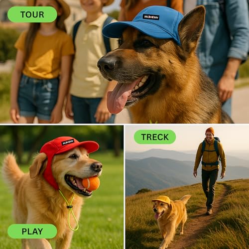 Image of Dog-O-Bow Baseball Cap for Dogs | Premium, Soft & Breathable Cap (Large)