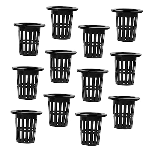 Toyvian Cestini Idroponici per Piantagione Senza Terra 50 Pezzi 70mm Tazze a Rete in Plastica Riutilizzabile per Coltivazione di Piante da Interno Ed Esterno Giardino
