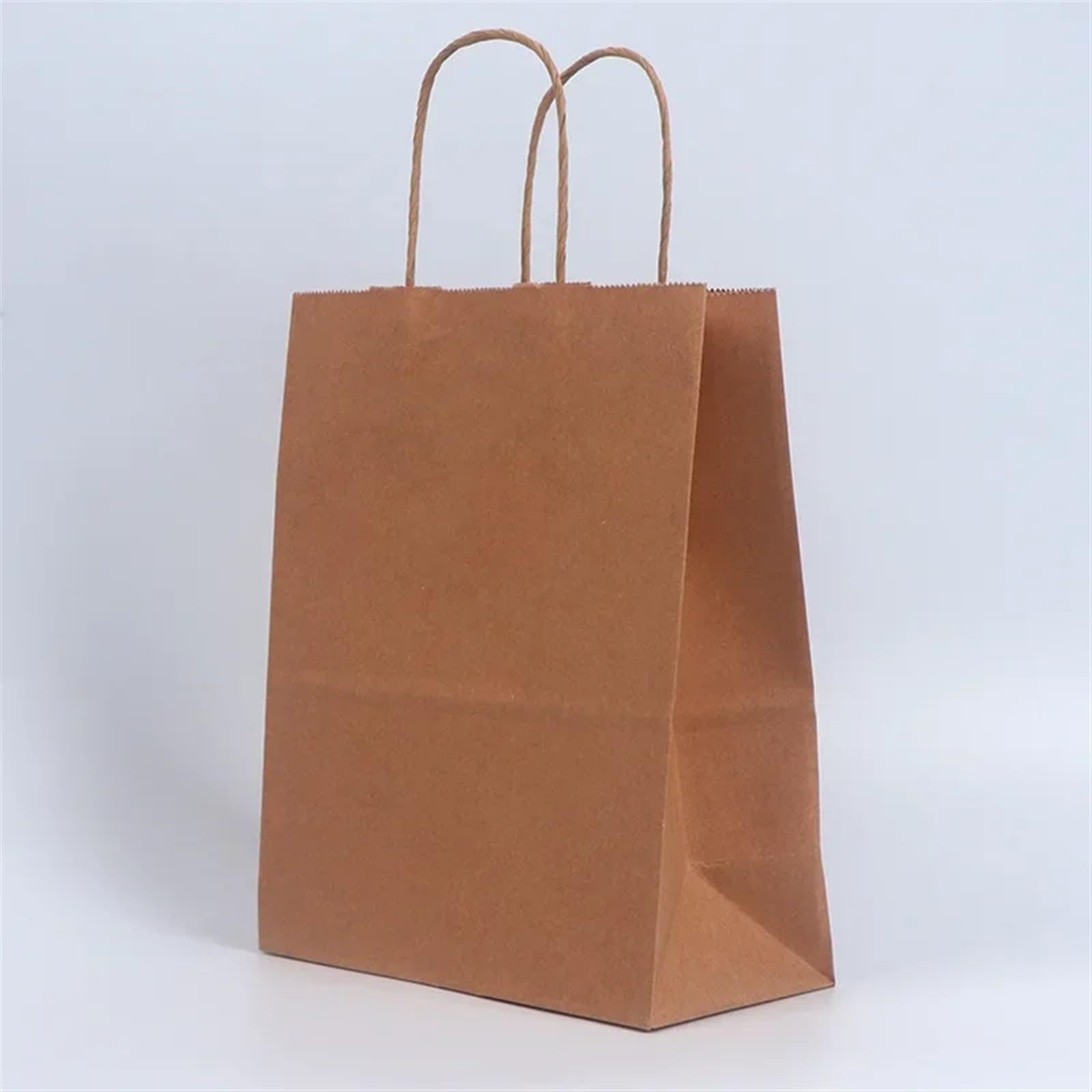 Bolsas Papel Kraft Bolsas de papel marrón con asas, bolsas regalo varios tamaños for compras, for fiestas, for(Brown,13x7x14.5cm-100PCS)