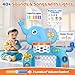KIZZYEA Toys for 1 2 3 Years Old Boys Girls, Toddler Basketball Hoop & Soccer Goal, Montessori Toy, Interactive Musical Sports Toys with Light, Christmas Birthday Gifts for Baby Kids Age 12-18 Months