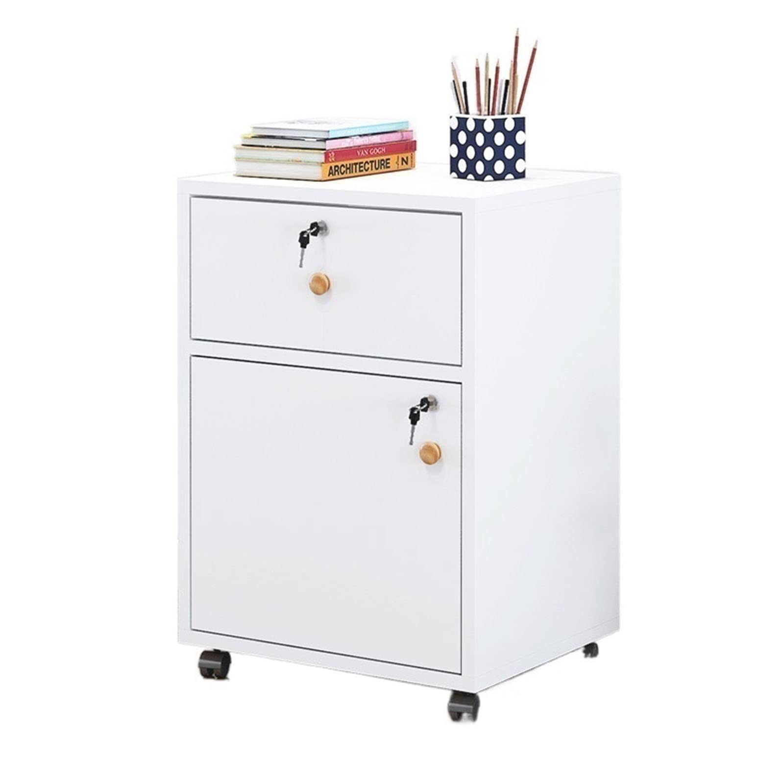 Aioneer Wooden Lateral File Cabinet Able Drawer Vertical Storage Solution For Documents And Files Tall Office Organizer Space-Saving Design For Home And Office-A2-Einheitsgr??e