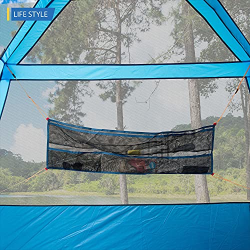 Carpa tipo cabaña para 8 personas con toldo y cubierta completa miniatura 6