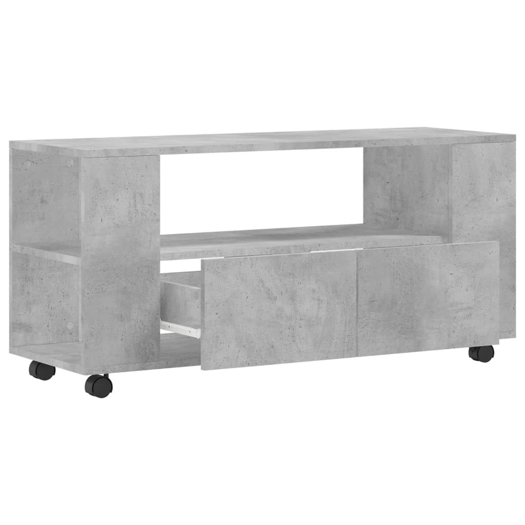 vidaXL Mobile Porta TV Grigio Cemento 102x34,5x43cm Legno Multistrato