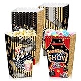 12 Stück Popcorn Boxen für Filmabende Partyzubehör zum Thema Film Partygeschenke für Filmabende Geschenktüten