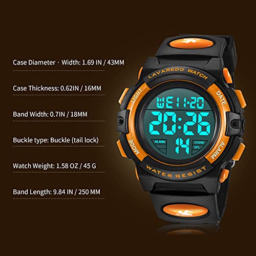 Image of Kids Watch,Boys Watch for 3-15 Year Old Boys,Digital Sport Outdoor Multifunctional Chronograph LED 50 M Waterproof Alarm Calendar Analog Watch for Children with Silicone Band,Kids Gift