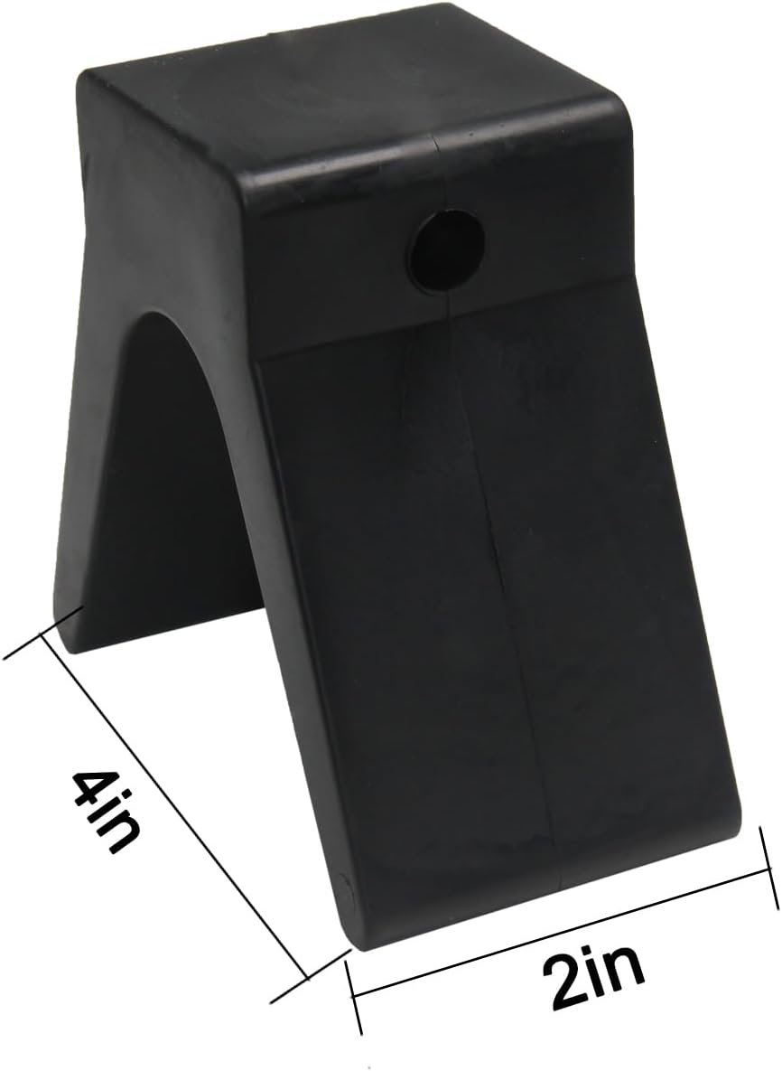 2Pcs V-Span Boat Trailer Bow Stop 2" Width X 4" Non Marking Polyurethane Mounting Hole 1/2"