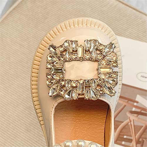 Rhinestone Princess Dress Shoes for Toddler Kids Girls Little Kid Mary Jane Shoes Big Kid Wedding Party Shoes (A, 11.5 Little Kids)4