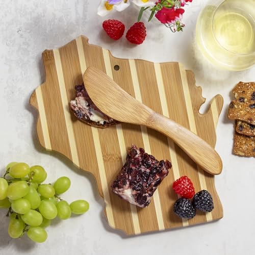 Tabla para servir Totally Bamboo Wisconsin con cuchillo miniatura 2