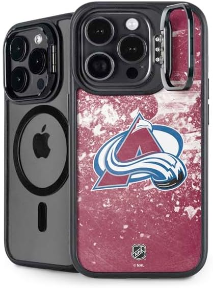 Skinit Kickstand Phone Case Compatible with iPhone 16 Pro Max - Officially Licensed NHL Colorado Avalanche Black Text Design
