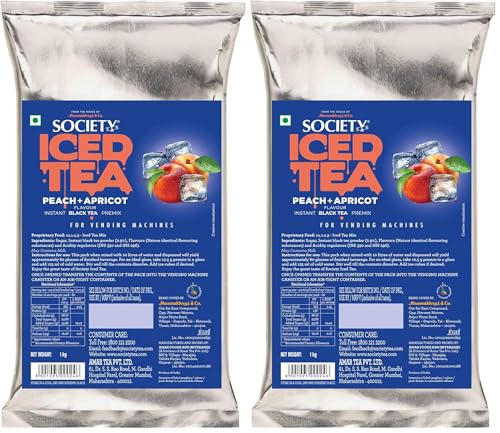 Image of Society Iced Tea | Peach & Apricot | Refreshing & Tasty | 1 kg | Pack of 2