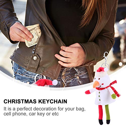 KESYOO Chaveiro de Natal Pelúcia Bichos de Pelúcia Boneco de Neve Boneco Brinquedos Chaveiro Present