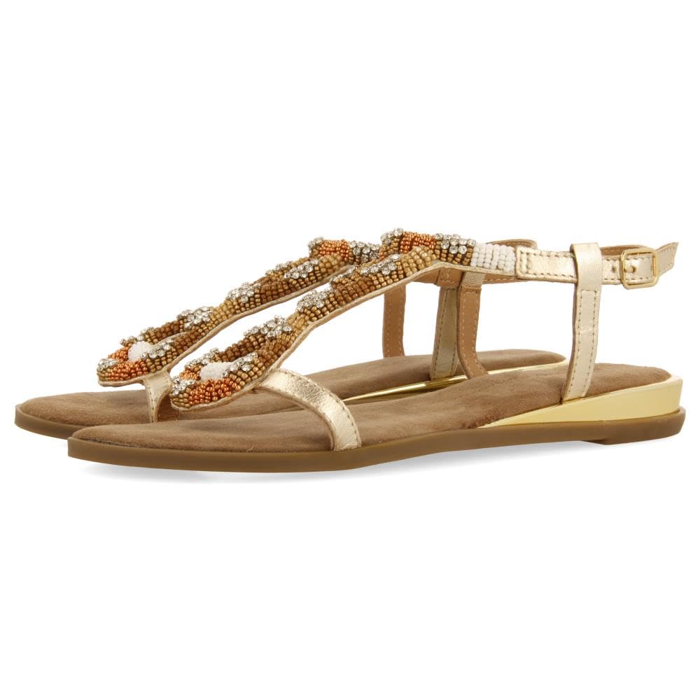 GIOSEPPO Women's Tilton Flat Sandal, Platinum, 6.5 UK