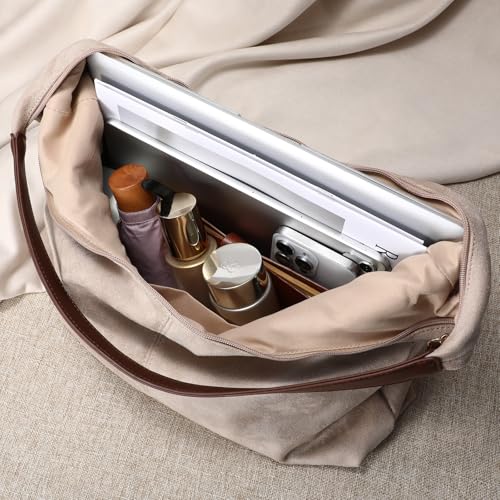 Bolso bandolera de ante para mujer miniatura 5