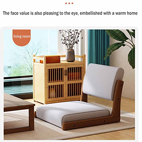 Silla de suelo portátil Tatami con soporte para la espalda, silla de meditación de estilo japonés, cojín plegable y cómodo para relajarse