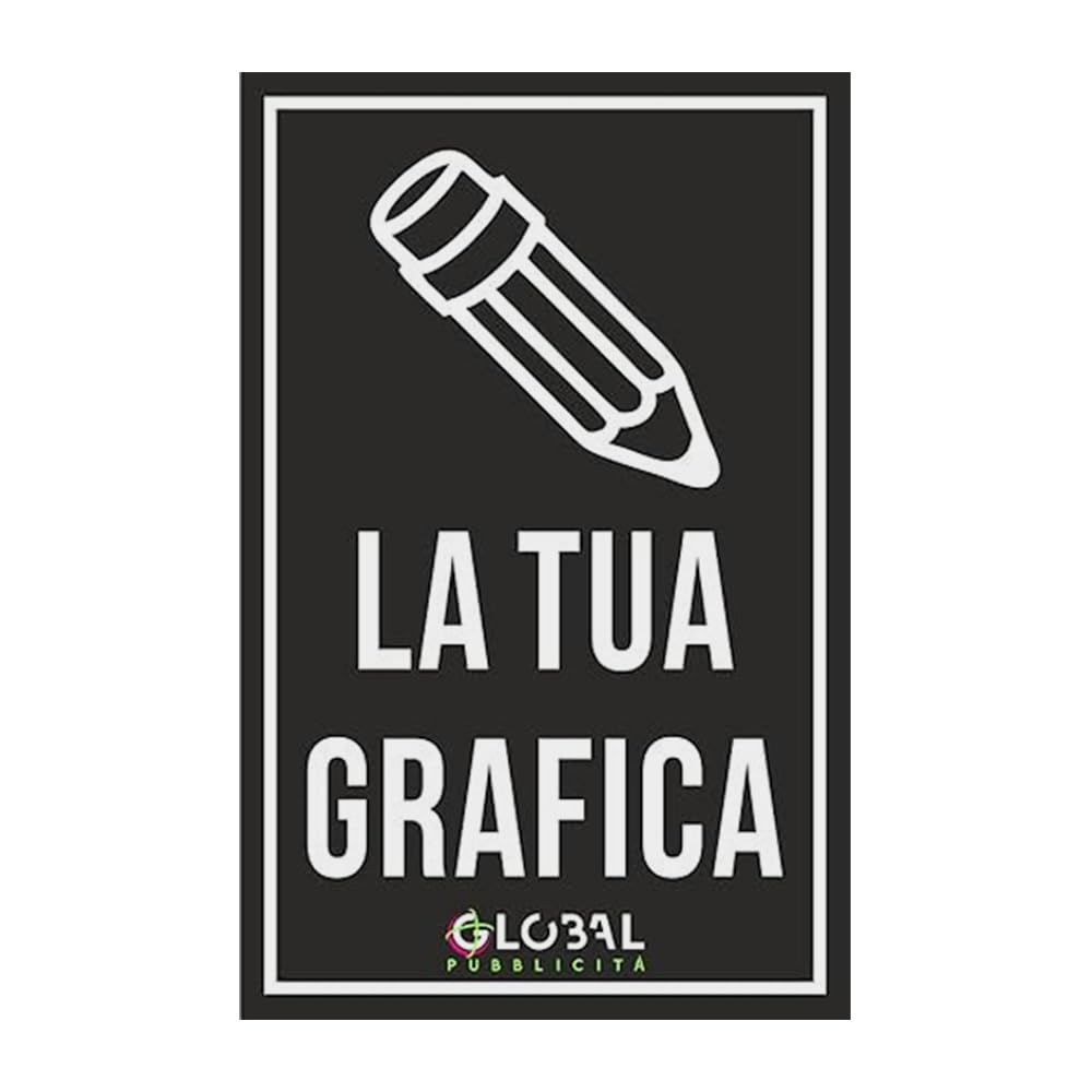GLOBAL CARTELLO ROTONDO PER DECORAZIONE, PUNTO VENDITA, PROMOZIONALE - CON GRAFICA PERSONALIZZATA - Adesivo Resistente, Pannello in Forex, Alluminio, Polionda, Plexiglass (Plexiglass, 40x40 cm)