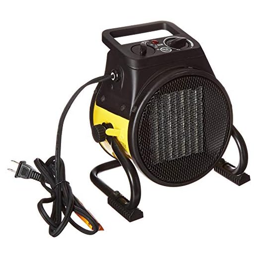 Dura Heat EUH1465 Electric Forced Air Heater with Pivoting Base 5,120 BTU, Yellow
