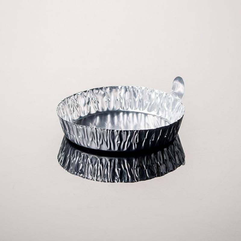 Aluminum Sample Pan for Moisture Analyzers - 60x18mm(2.36x0.7 inches) Disposable Aluminum Foil Weighing Dish Aluminum Weigh Boat for Laboratory Moisture Balances, Pack of 100 (42ml)
