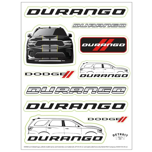 Dodge Durango Stickers Sheet - 10 Performance SUV Decals Official