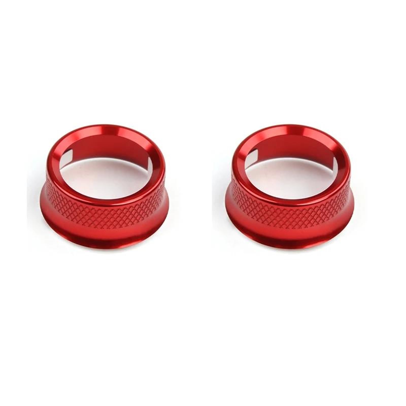 Cfckhpthaz Red Interior Styling Cover Automotive Interior Trim Aluminum Alloy Material Air Conditioner Rotation Cover Trim For Kia For Stinger 2018 2019 2022 2023 Lhd Rhd(Red)
