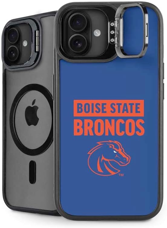 Skinit Kickstand Phone Case Compatible with iPhone 16 - Officially Licensed Boise State University Broncos Mascot Design