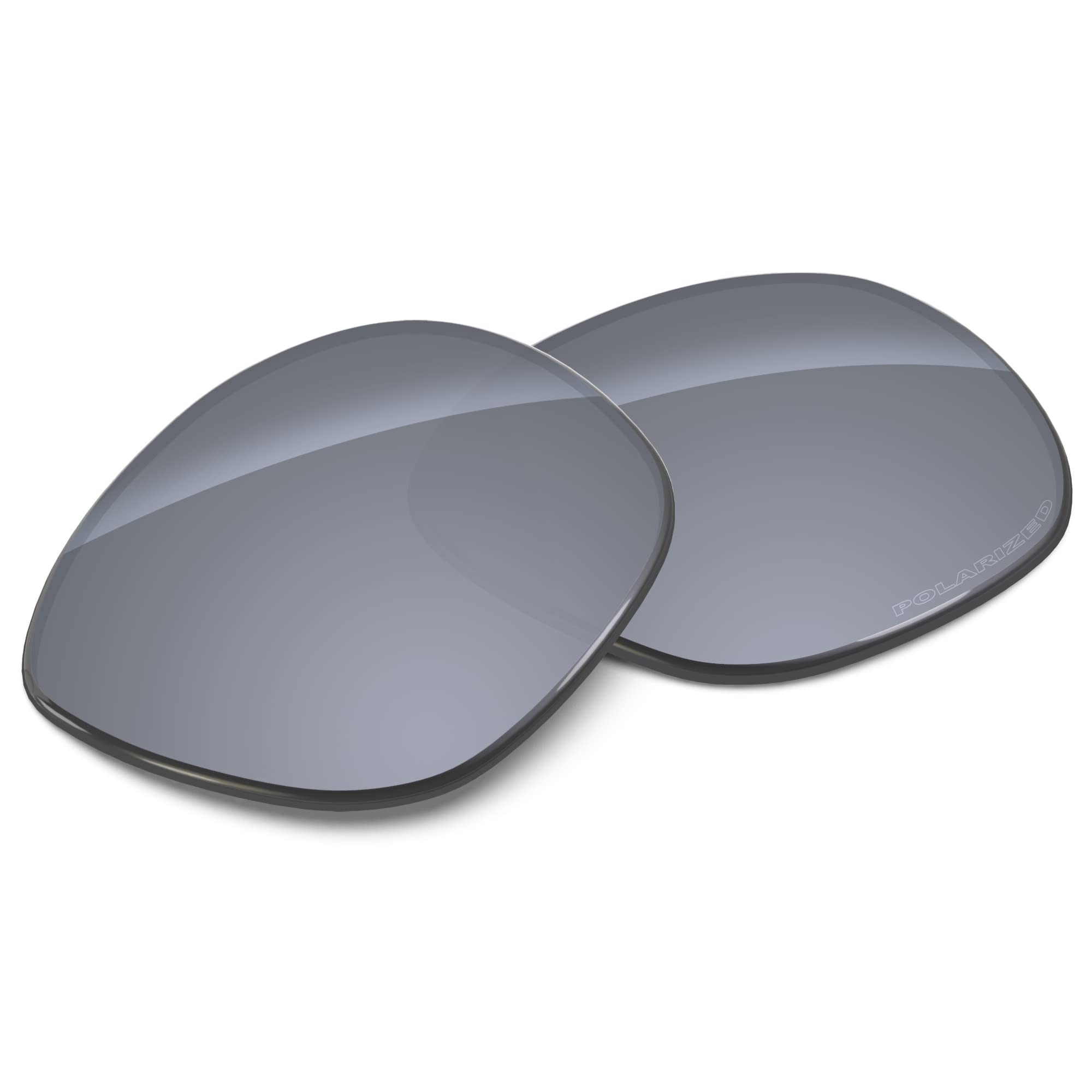 TintartPerformance Lenses Compatible with Oakley Latch Polarized Etched, Silver Metallic - Polarized, One size