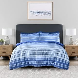 Sleepdown Duvet Cover Set - Black Grey - Textured Stripe - Reversible Quilt Cover Easy Care Bed Linen Soft Cosy Bedding Sets with Pillowcases - Double (200cm x 200cm)