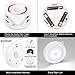Mlambert Upgraded Motion Sensor LED Night Light, Cordless Battery-Powered Puck Light Magnet Closet Light, for Stairs, Kitchen, Cabinet (10 Pack, White)