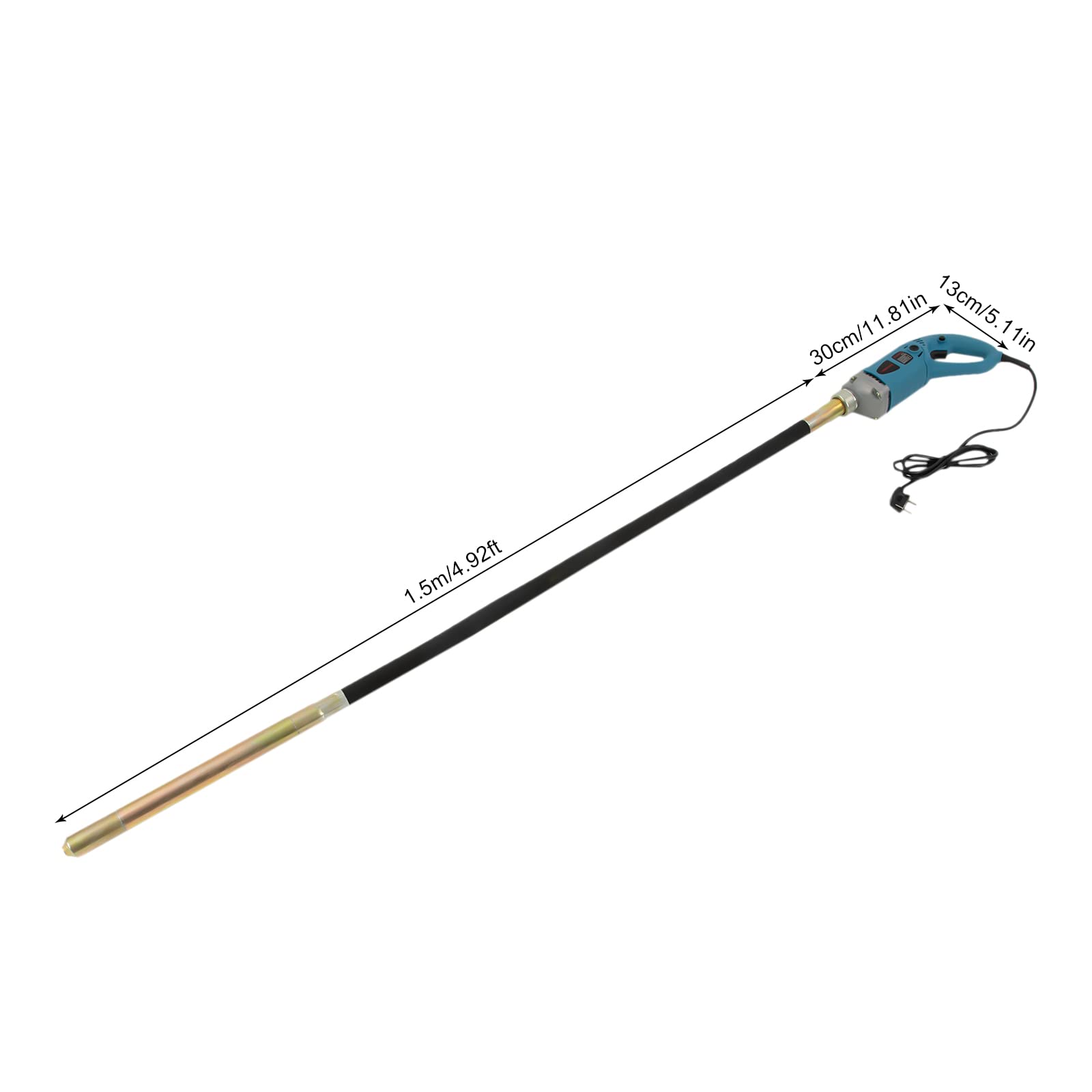 Vibratore elettrico per calcestruzzo, vibratore per calcestruzzo, dotato di un tubo lungo 1,5 metri, 4300 giri/min, adatto per cantieri, lavori stradali e costruzione di ponti